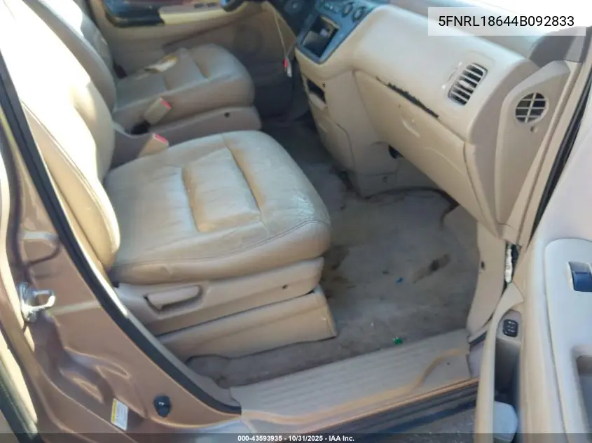 5FNRL18644B092833 2004 Honda Odyssey Ex