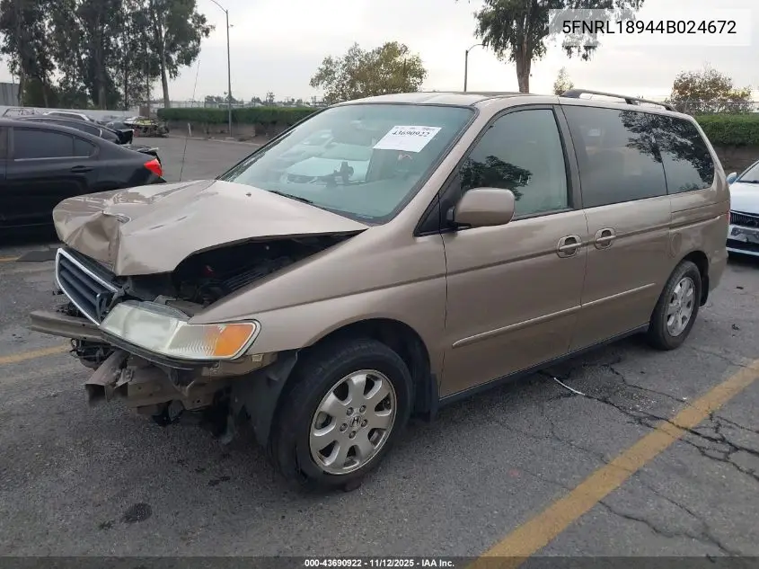 5FNRL18944B024672 2004 Honda Odyssey Ex-L