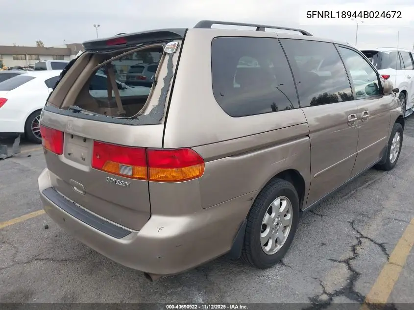 5FNRL18944B024672 2004 Honda Odyssey Ex-L