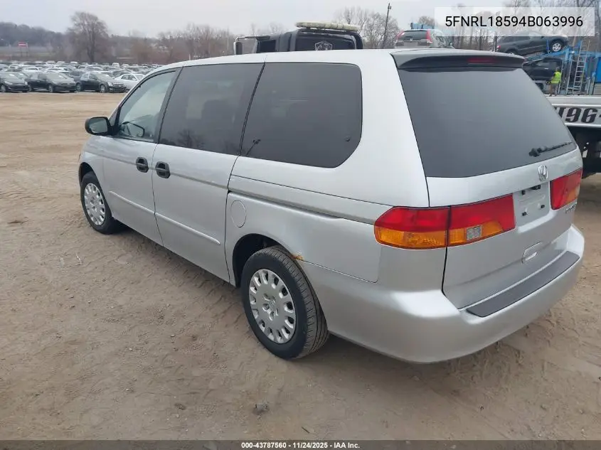 5FNRL18594B063996 2004 Honda Odyssey Lx