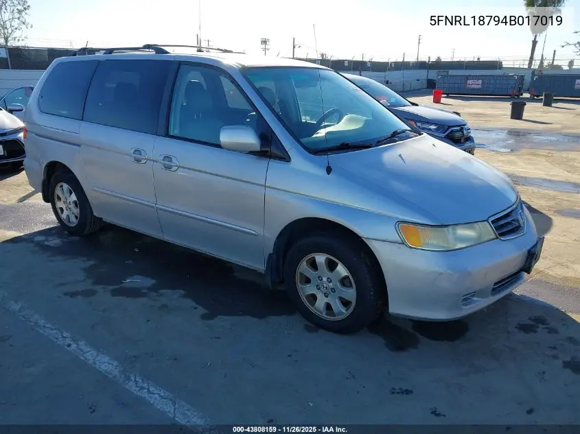 5FNRL18794B017019 2004 Honda Odyssey Ex-L