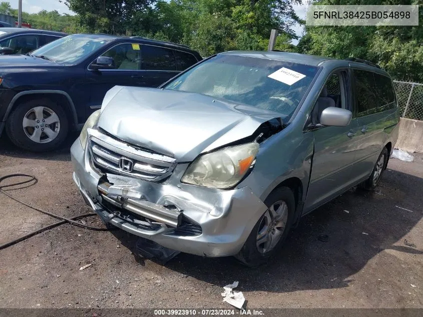 2005 Honda Odyssey Ex VIN: 5FNRL38425B054898 Lot: 39923910