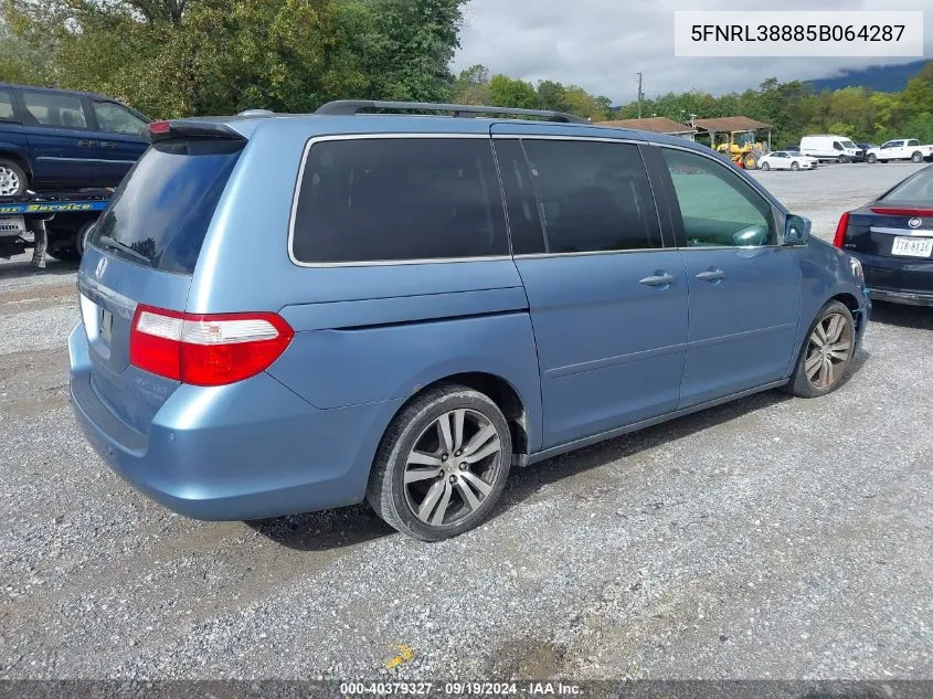 2005 Honda Odyssey Touring VIN: 5FNRL38885B064287 Lot: 40379327