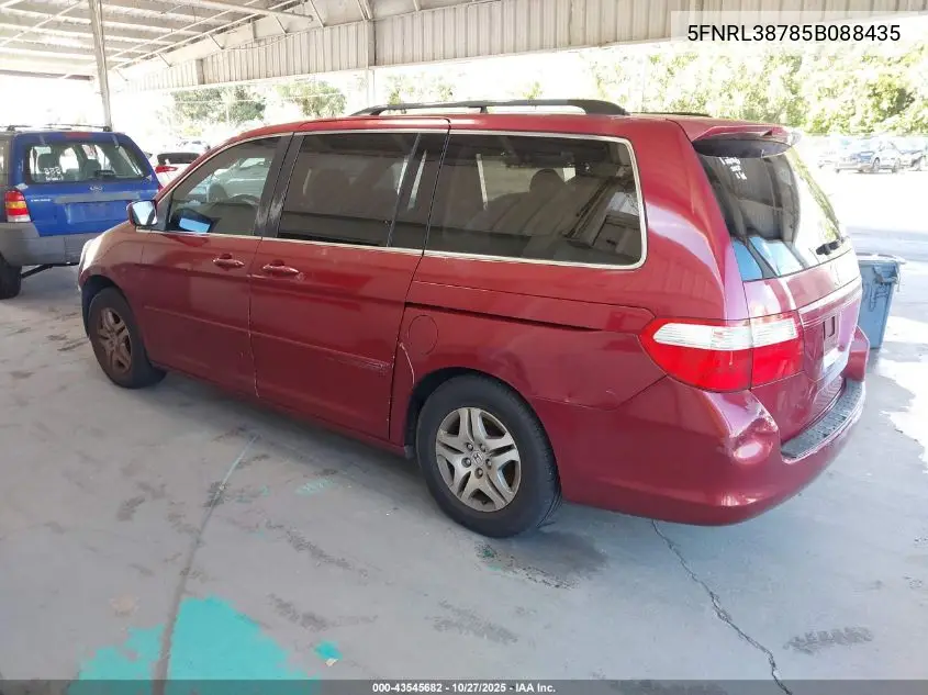 5FNRL38785B088435 2005 Honda Odyssey Ex-L