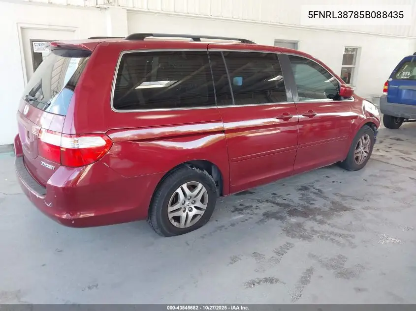5FNRL38785B088435 2005 Honda Odyssey Ex-L
