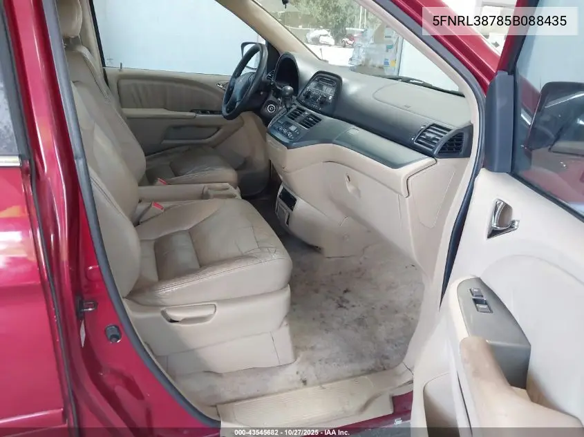 5FNRL38785B088435 2005 Honda Odyssey Ex-L