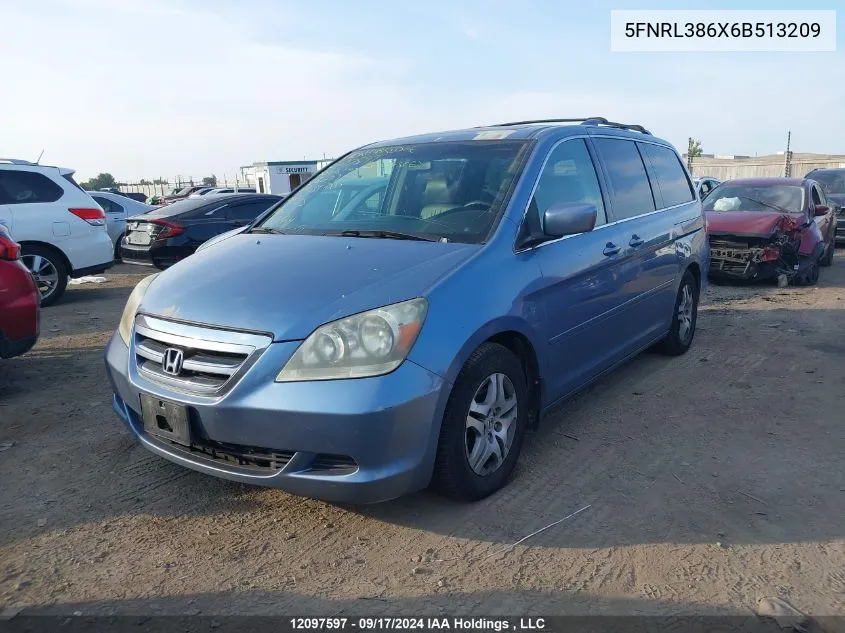 5FNRL386X6B513209 2006 Honda Odyssey