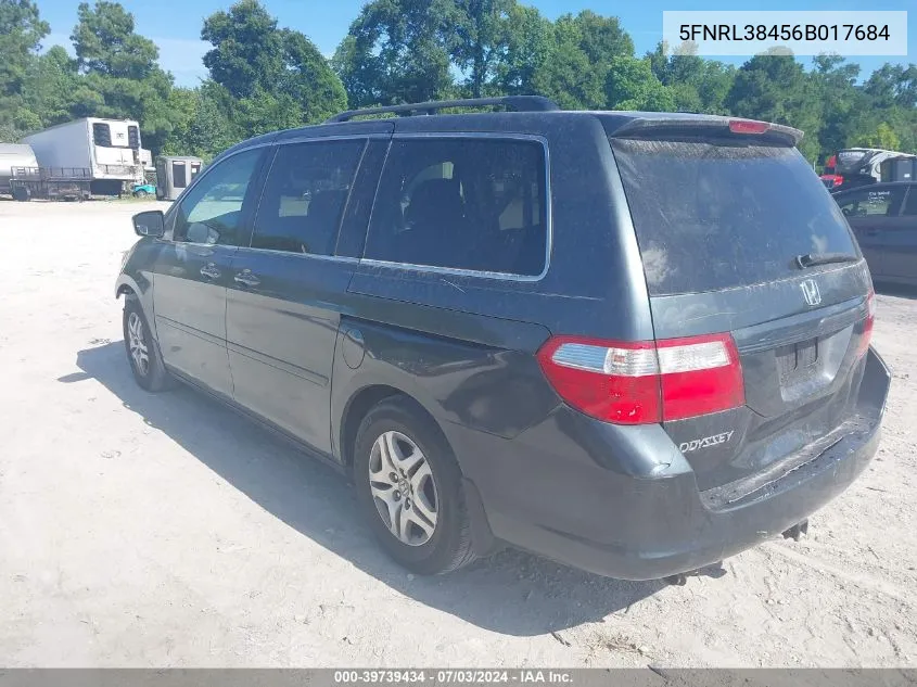 5FNRL38456B017684 2006 Honda Odyssey Ex