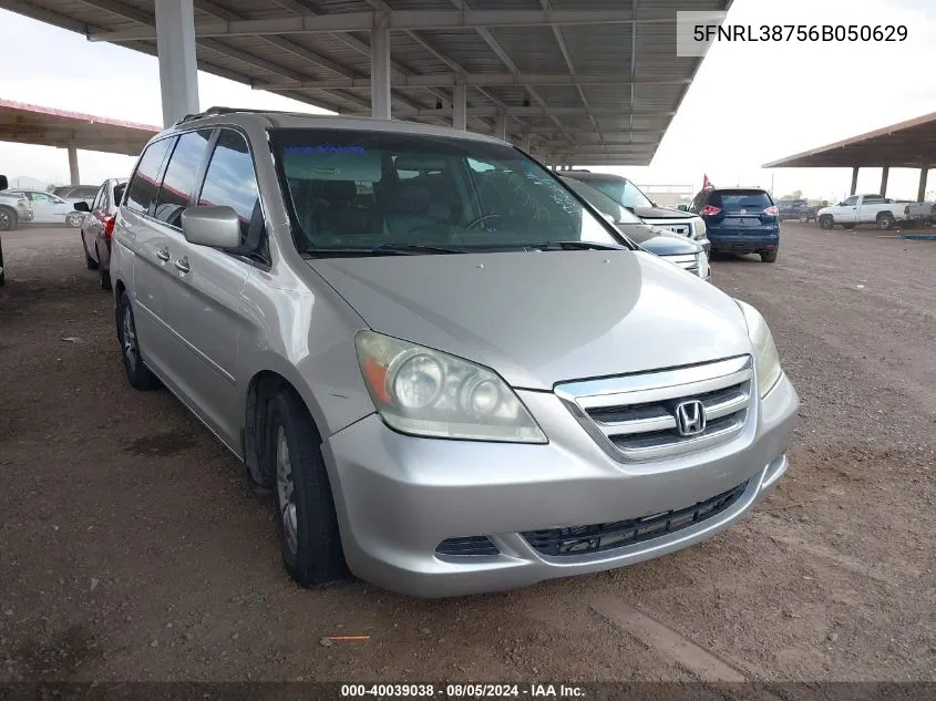 2006 Honda Odyssey Ex-L VIN: 5FNRL38756B050629 Lot: 40039038