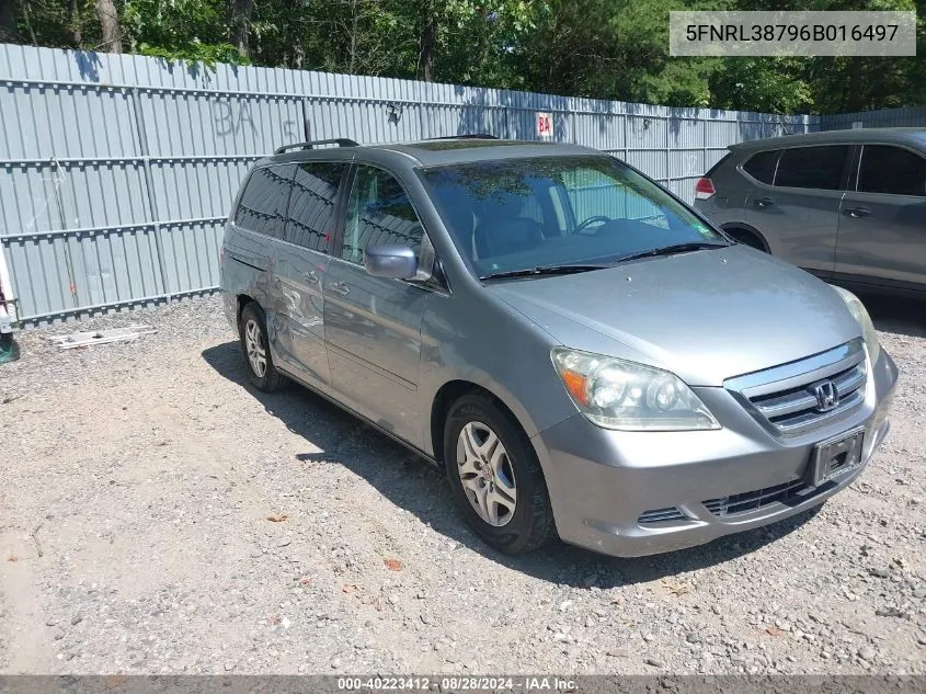 2006 Honda Odyssey Ex-L VIN: 5FNRL38796B016497 Lot: 40223412