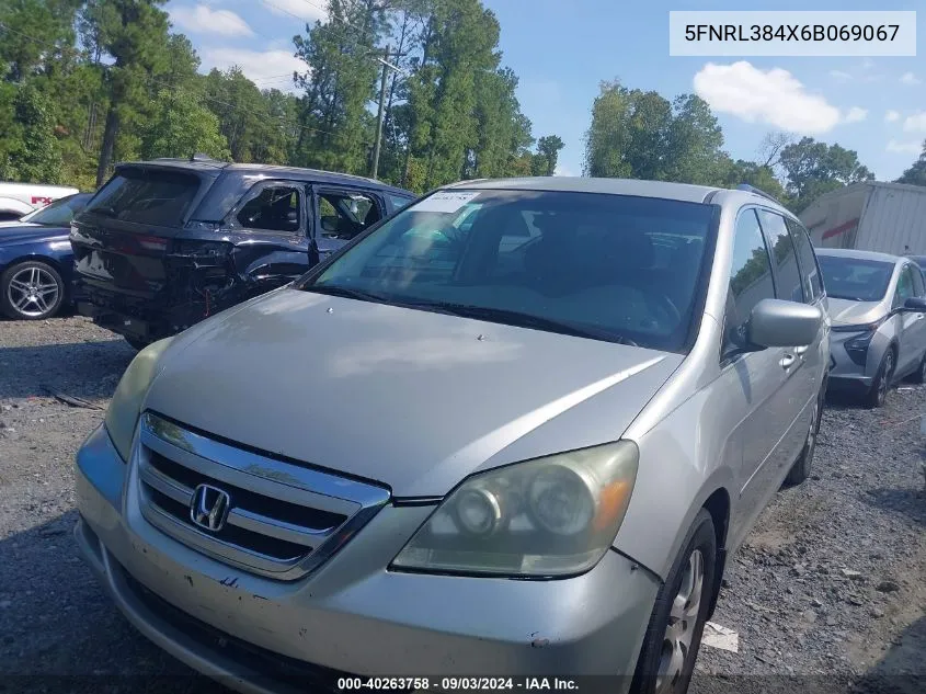 2006 Honda Odyssey Ex VIN: 5FNRL384X6B069067 Lot: 40263758