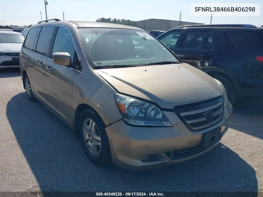 5FNRL38466B406298 2006 Honda Odyssey Ex