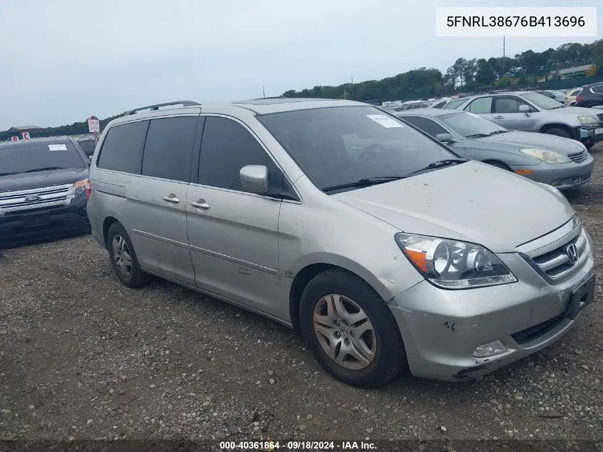 2006 Honda Odyssey Exl VIN: 5FNRL38676B413696 Lot: 40361864