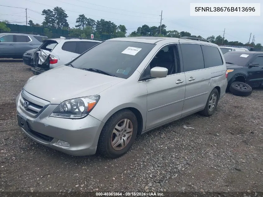 2006 Honda Odyssey Exl VIN: 5FNRL38676B413696 Lot: 40361864