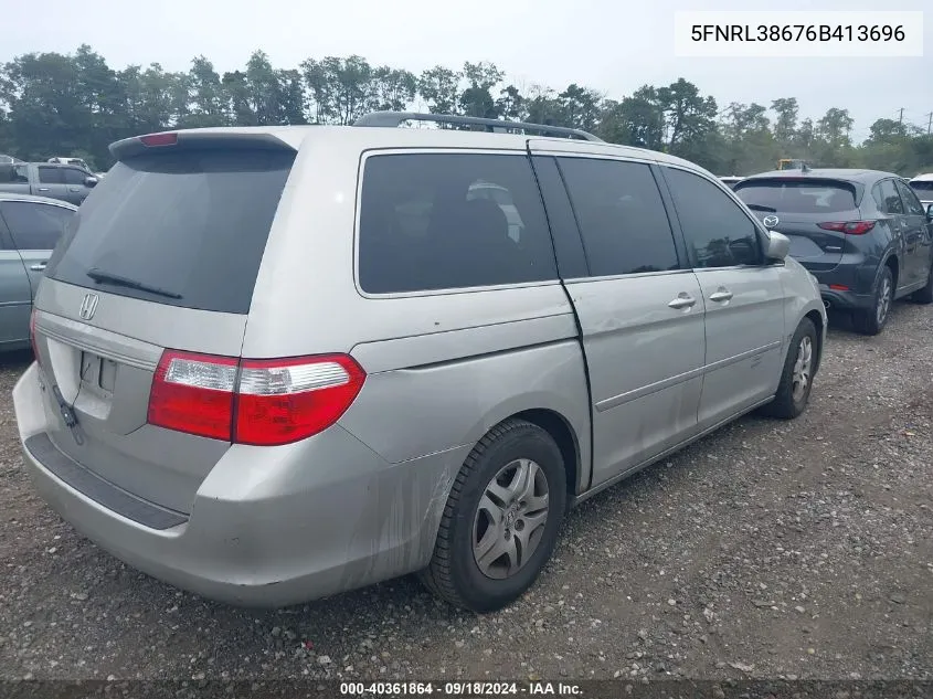 5FNRL38676B413696 2006 Honda Odyssey Exl