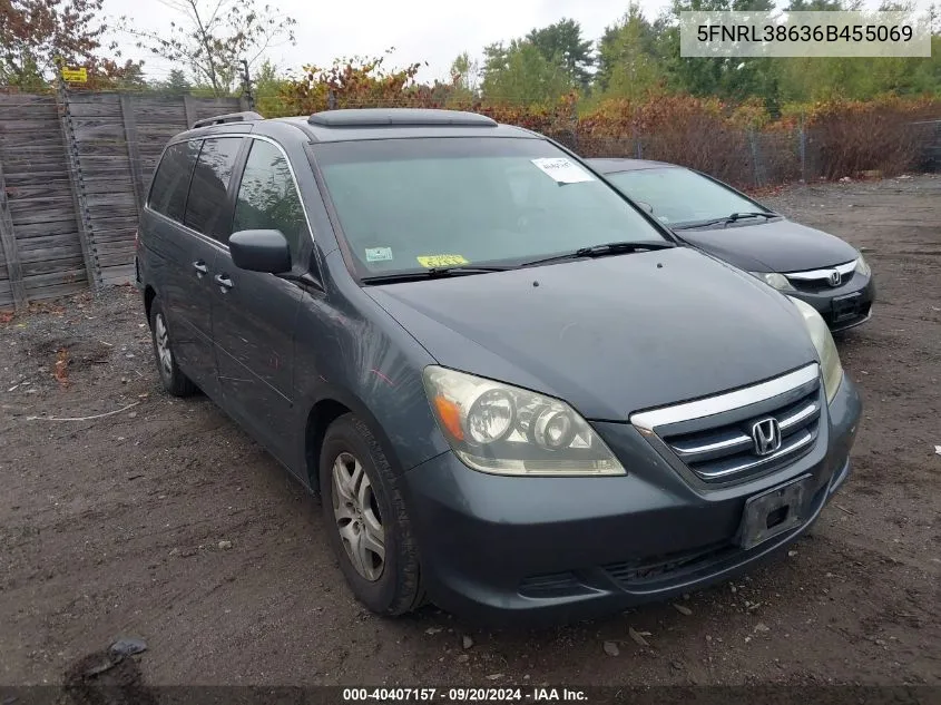 2006 Honda Odyssey Ex-L VIN: 5FNRL38636B455069 Lot: 40407157