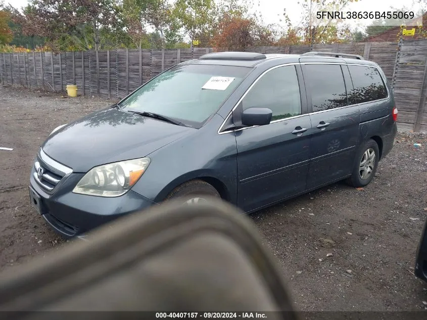 2006 Honda Odyssey Ex-L VIN: 5FNRL38636B455069 Lot: 40407157