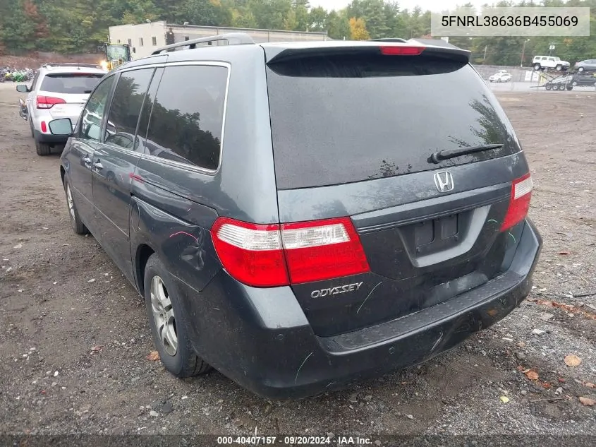 2006 Honda Odyssey Ex-L VIN: 5FNRL38636B455069 Lot: 40407157