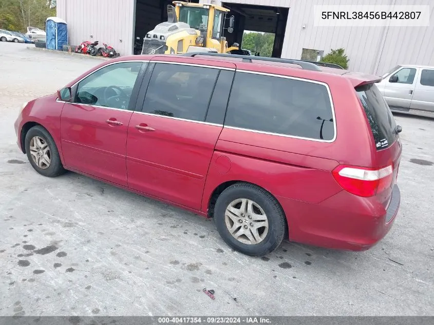 5FNRL38456B442807 2006 Honda Odyssey Ex