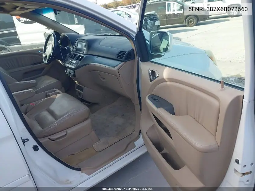 5FNRL387X6B072660 2006 Honda Odyssey Ex-L