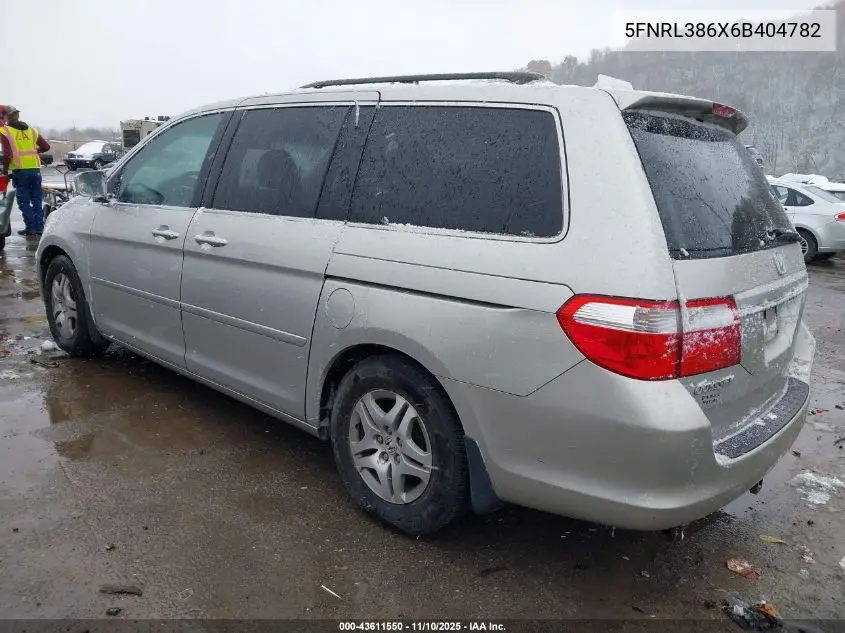 5FNRL386X6B404782 2006 Honda Odyssey Ex-L