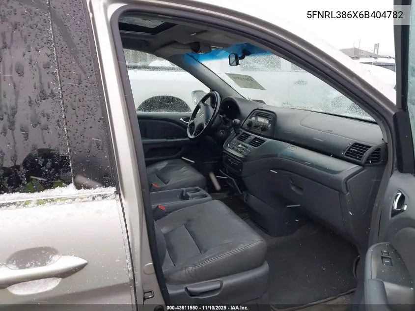 5FNRL386X6B404782 2006 Honda Odyssey Ex-L