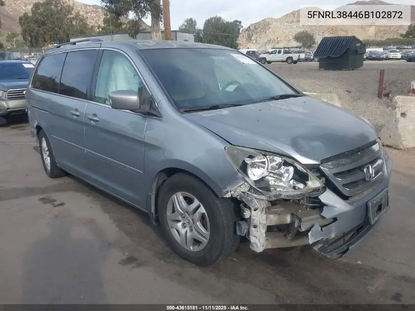 5FNRL38446B102872 2006 Honda Odyssey Ex