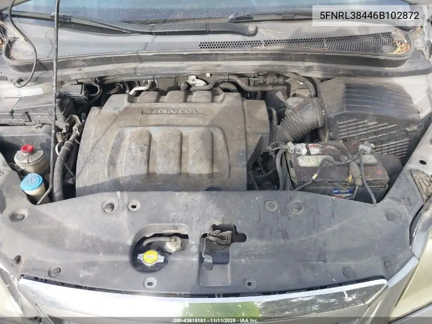 5FNRL38446B102872 2006 Honda Odyssey Ex