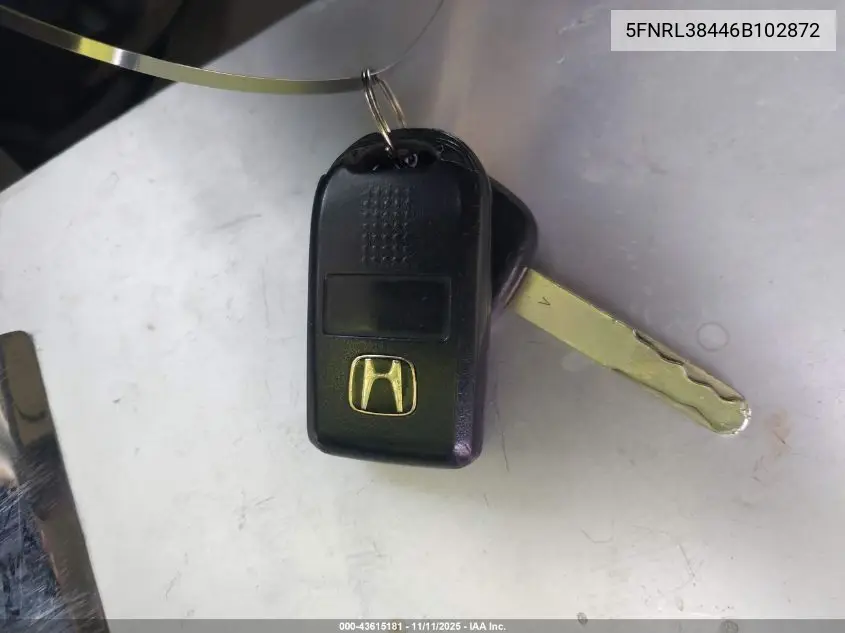 5FNRL38446B102872 2006 Honda Odyssey Ex