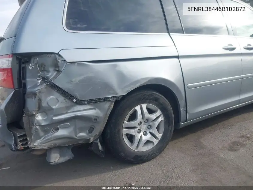 5FNRL38446B102872 2006 Honda Odyssey Ex