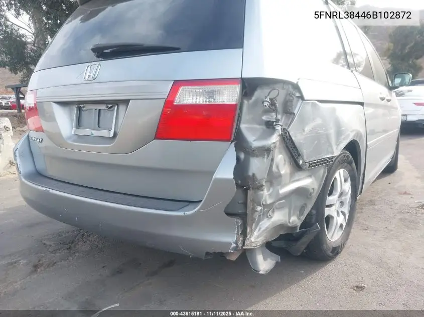 5FNRL38446B102872 2006 Honda Odyssey Ex
