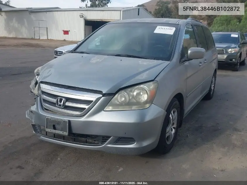 5FNRL38446B102872 2006 Honda Odyssey Ex
