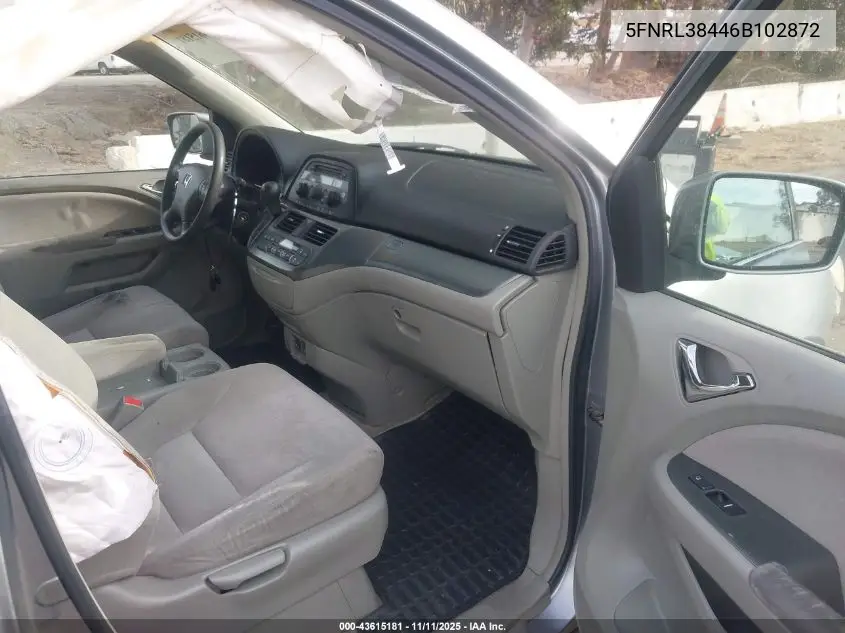 5FNRL38446B102872 2006 Honda Odyssey Ex