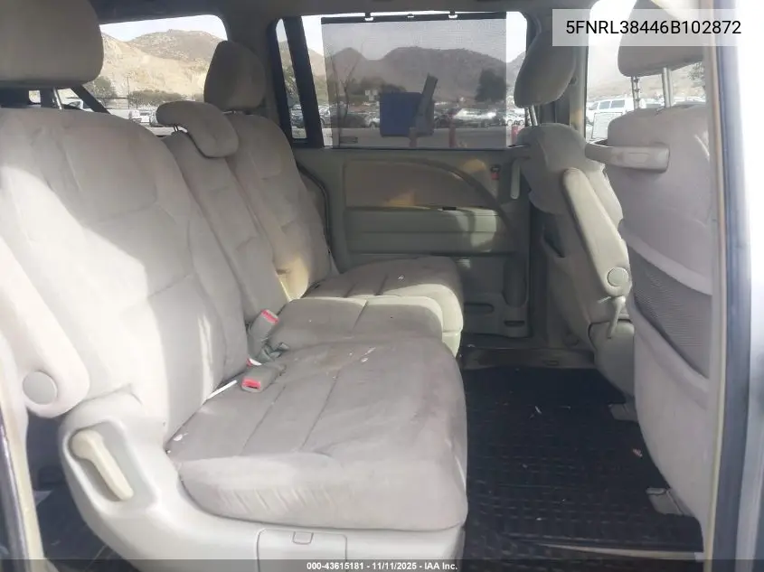 5FNRL38446B102872 2006 Honda Odyssey Ex