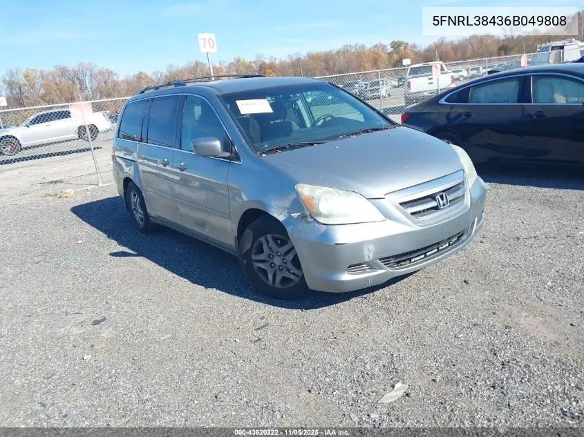 5FNRL38436B049808 2006 Honda Odyssey Ex