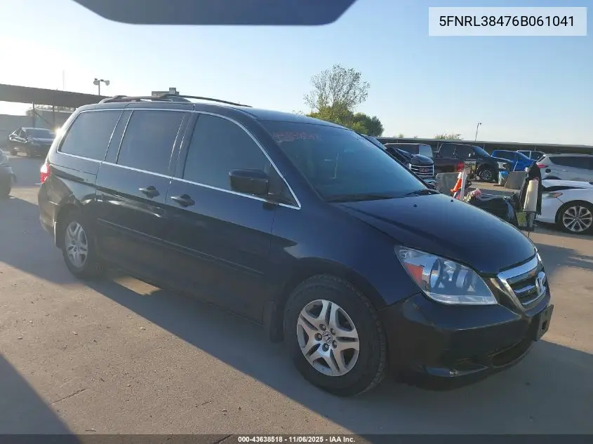 5FNRL38476B061041 2006 Honda Odyssey Ex