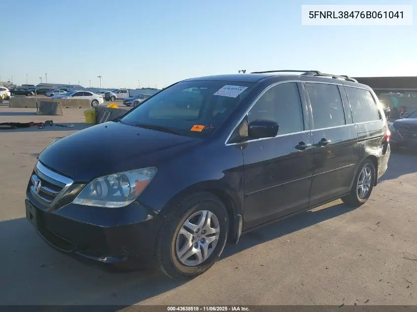 5FNRL38476B061041 2006 Honda Odyssey Ex