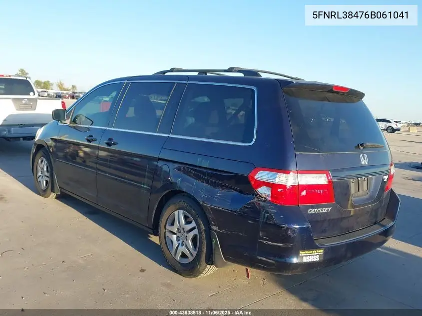 5FNRL38476B061041 2006 Honda Odyssey Ex