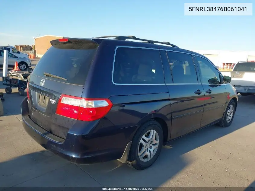 5FNRL38476B061041 2006 Honda Odyssey Ex