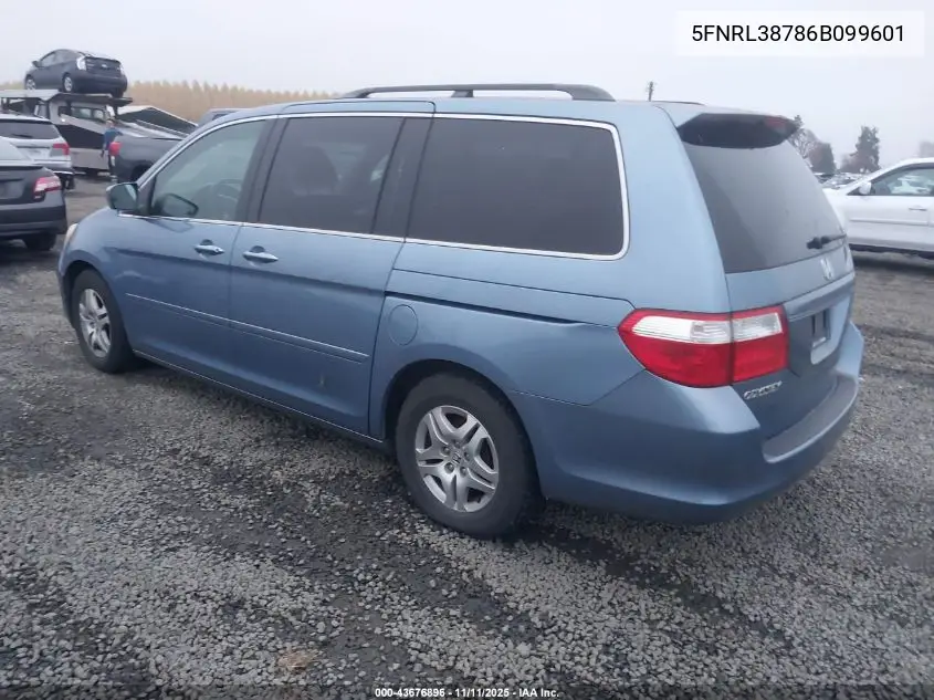 5FNRL38786B099601 2006 Honda Odyssey Ex-L