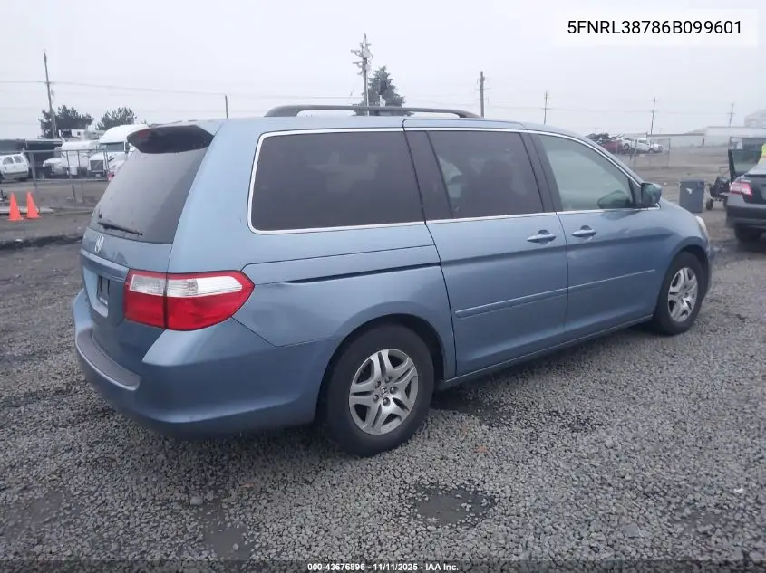 5FNRL38786B099601 2006 Honda Odyssey Ex-L