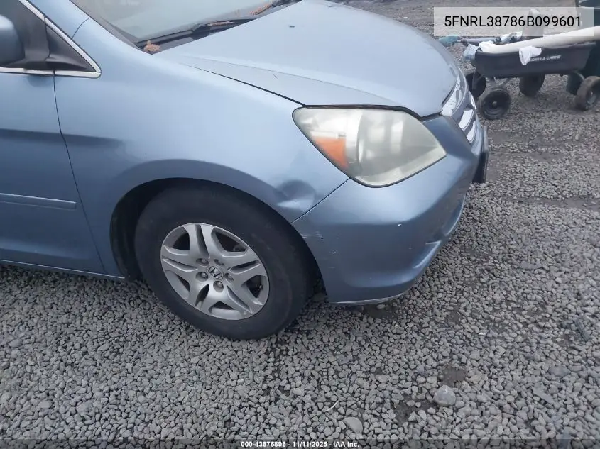 5FNRL38786B099601 2006 Honda Odyssey Ex-L