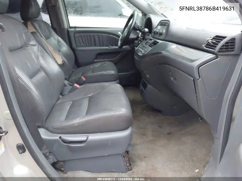 5FNRL38786B419631 2006 Honda Odyssey Ex-L