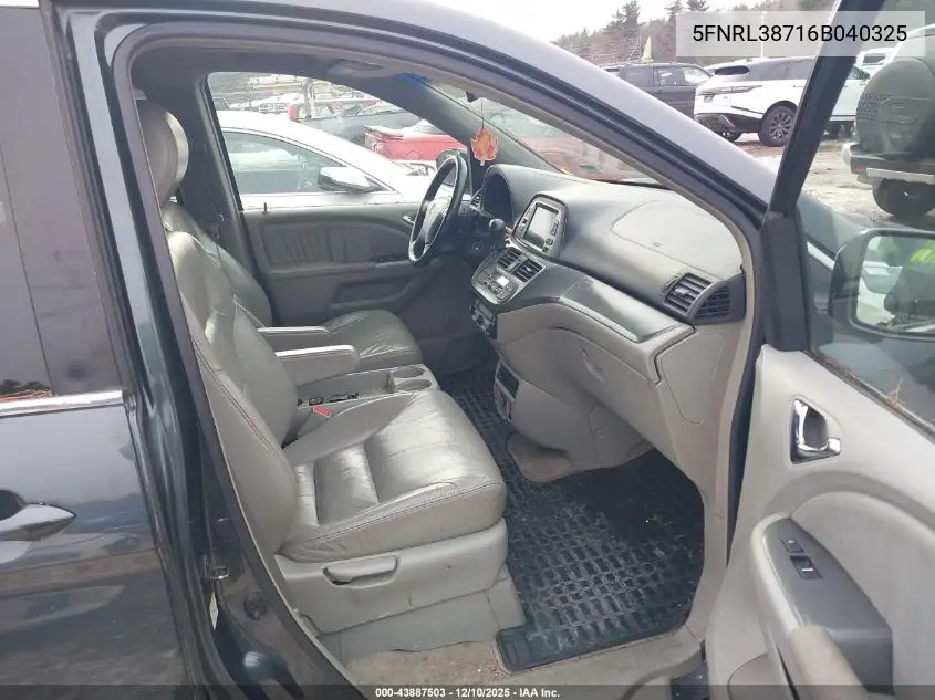 5FNRL38716B040325 2006 Honda Odyssey Ex-L