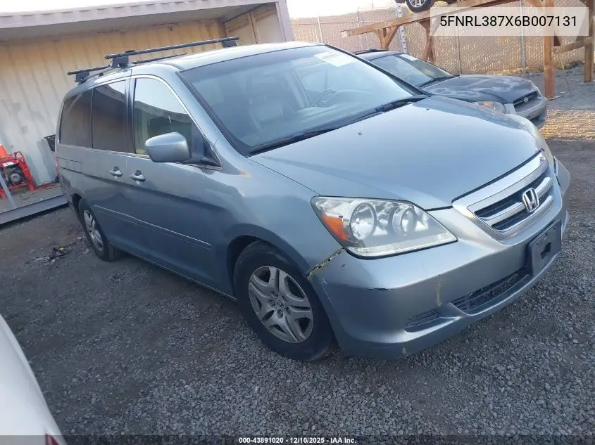 5FNRL387X6B007131 2006 Honda Odyssey Ex-L