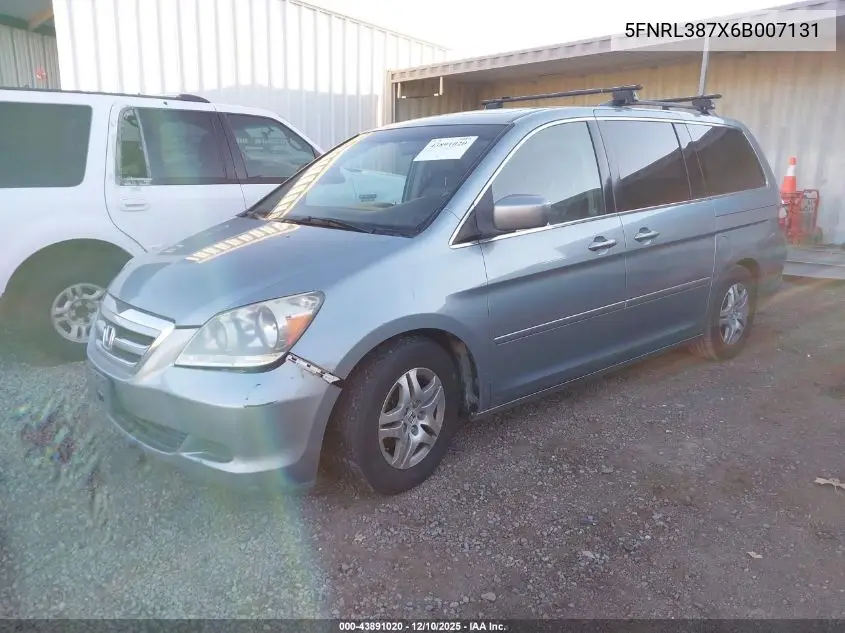 5FNRL387X6B007131 2006 Honda Odyssey Ex-L