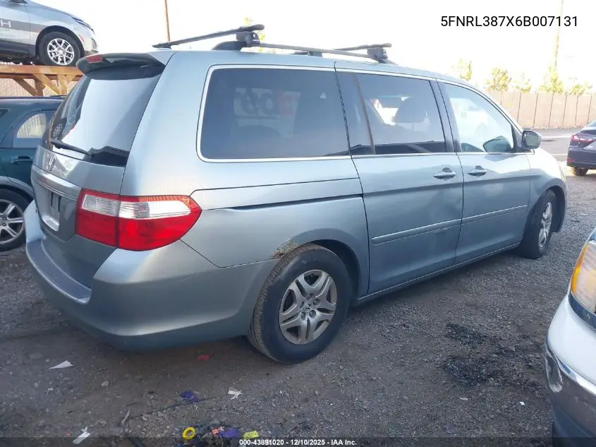 5FNRL387X6B007131 2006 Honda Odyssey Ex-L