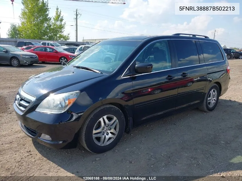 5FNRL38887B502213 2007 Honda Odyssey