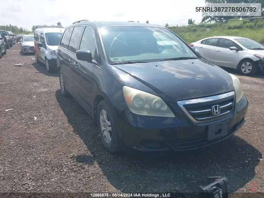 2007 Honda Odyssey VIN: 5FNRL38727B506782 Lot: 12066875