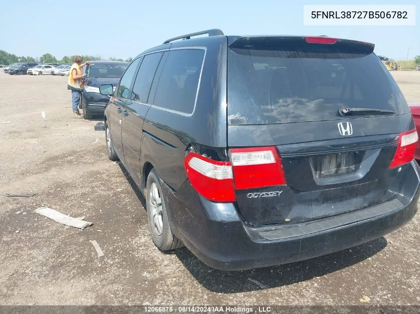 2007 Honda Odyssey VIN: 5FNRL38727B506782 Lot: 12066875